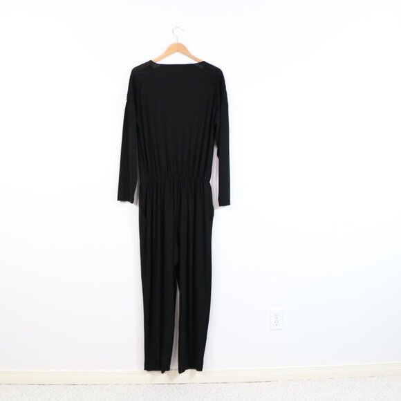 *Halston Black V Neck Jumpsuit - Picture 12 of 13
